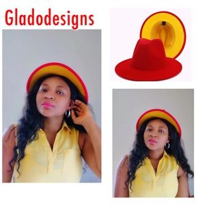 Unisex Fedora Hat two tone fedora hat cowb…